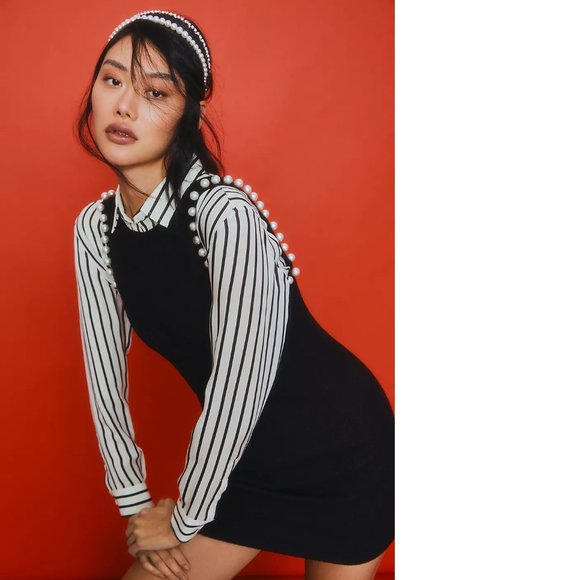 Anthropologie Endless Rose Embellished Shift Dress - Picture 1 of 9